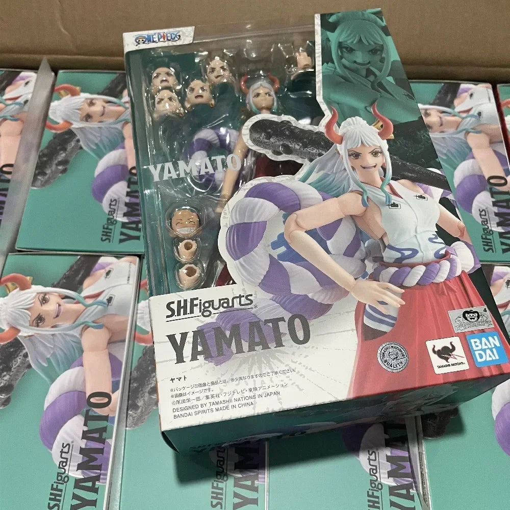 In Stock Bandai Original Figure One Piece S.H.Figuarts YAMATO PVC Anime Action Figure Toys Gifts for Children Collector Model