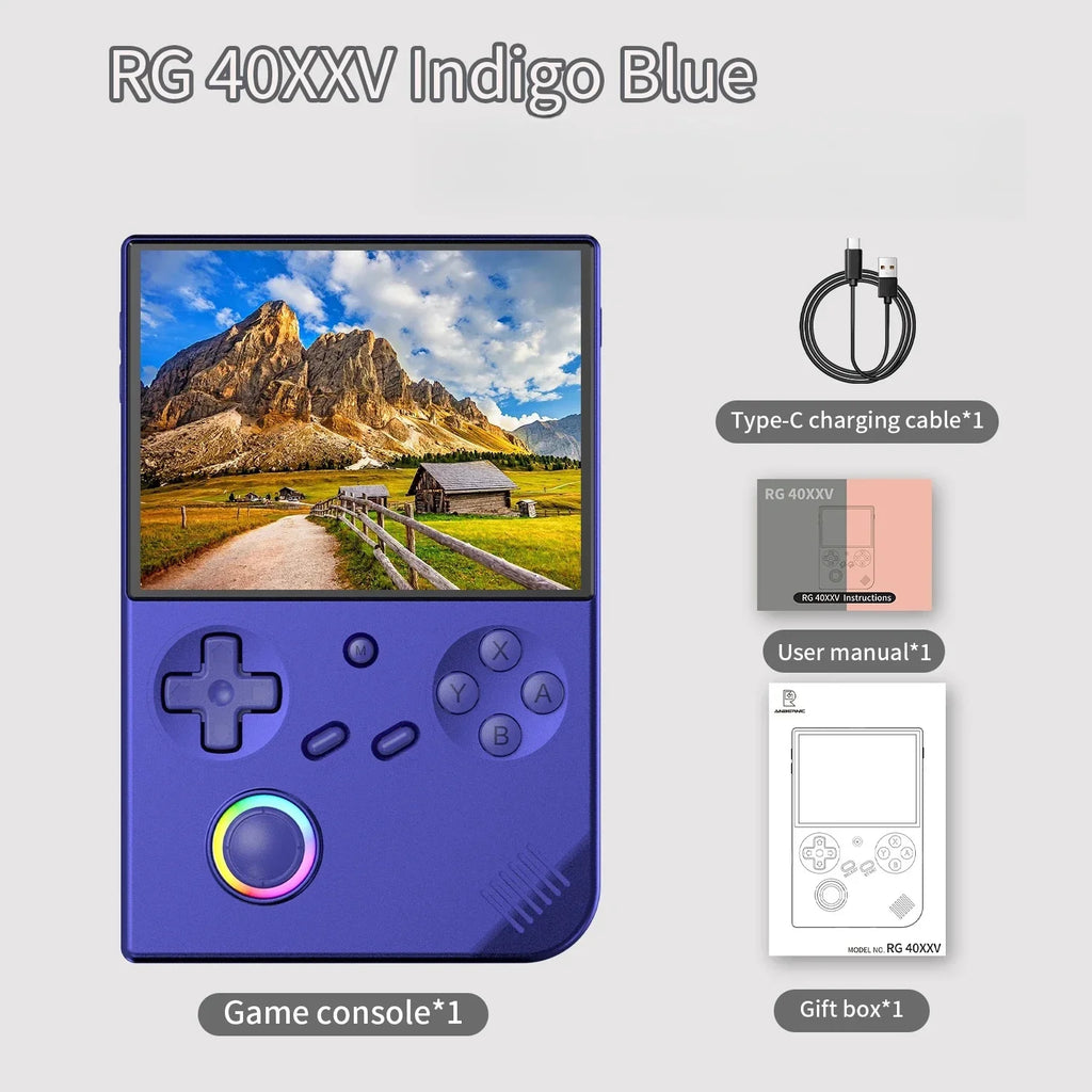ANBERNIC RG 40XXV Retro Handheld Game Console 4.0 inch 640*480 IPS Screen Linux 64bit System With RGB Light 256G PSP 300+ Games