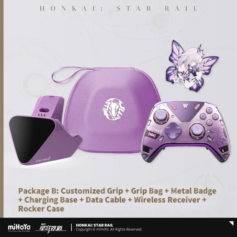 Official miHoYo Honkai: StarRail Genuine Anime Castorice Game Peripheral Force Feedback Elite Gamepad DIY Homo Digital Supplies