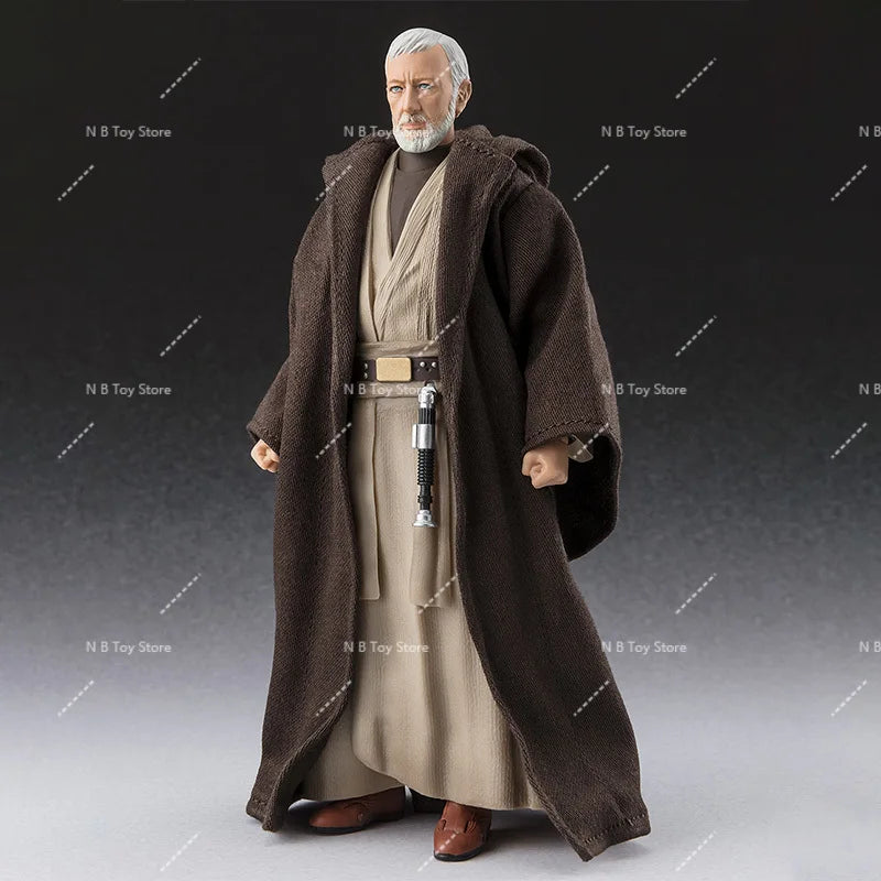 Original in Stock Bandai SHF Star Wars Ben Kenobi A New Hope Classic Figure View Finished Anime Action Figure Gift for Boys