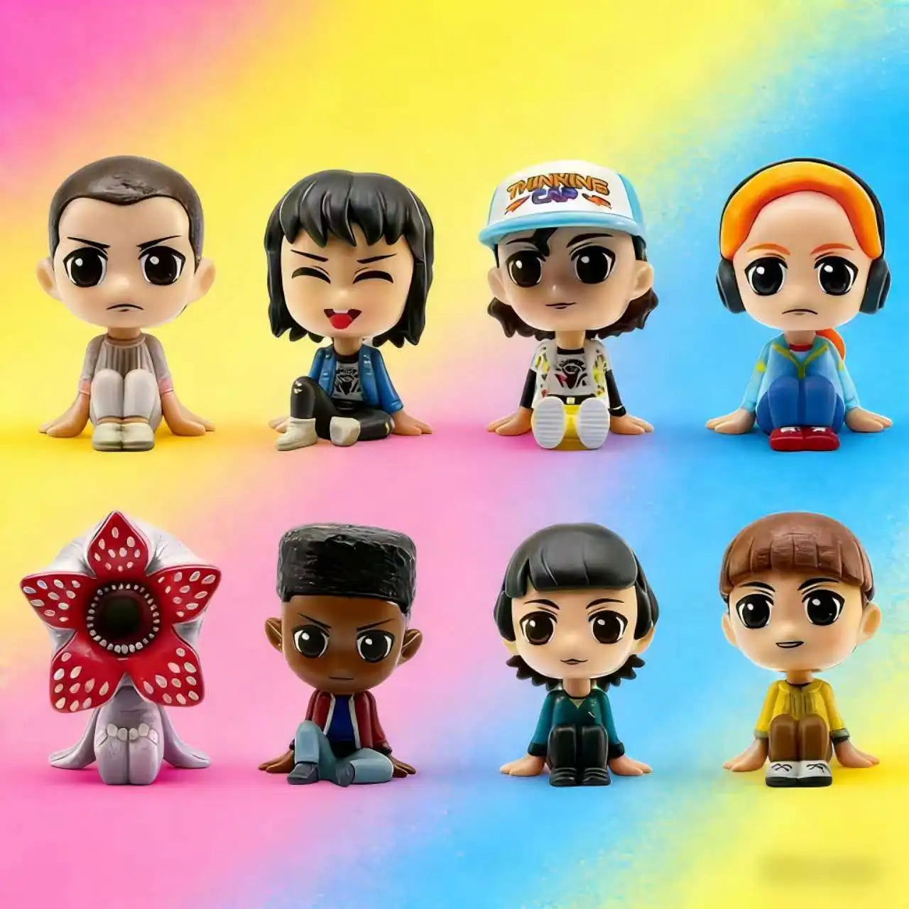 8Pcs/set Cartoon Characters Toys Cute Eleven Demogorgon Anime Figure PVC Ornaments Model Toys Kids Gifts For Children Halloween