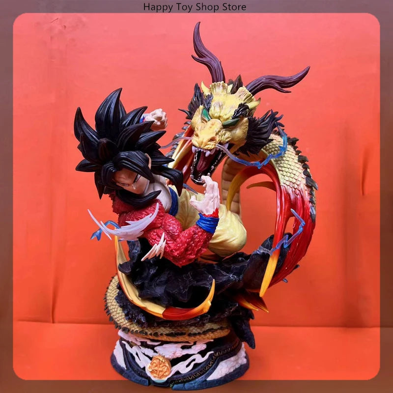 42cm Dragon Ball Goku Dragon Fist Explosion Ss4 Anime Figure Model Gk Statue Collection Desktop Decoration Ornament Toys Gifts