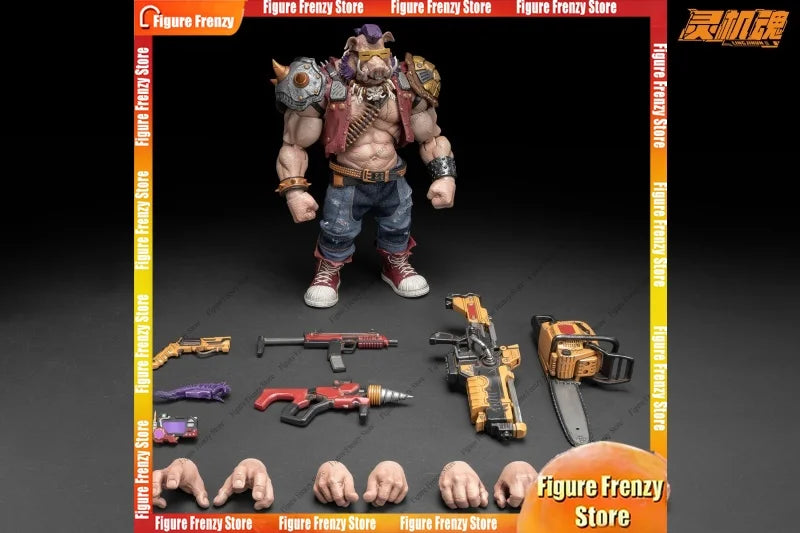Spot Sale【Pre-Sale】 Linjihun Ninja Ox Head Rossteddy Pig Face Bibo Turtle Action Mol Collectible Figure Toysin
