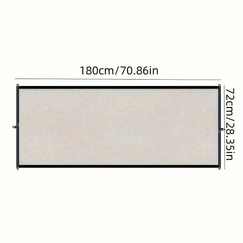 Heavy Duty Dog Barrier Fence with Hooks Insulated Net Foldable Breathable Mesh Mirror Door Pet Security Gate for Indoor Outdoor