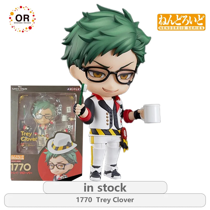 Orange Rouge Original NENDOROID Twisted Wonderland Series 1887 Floyd Leech\1886  Jade Leech Anime Action Figure Model Toys
