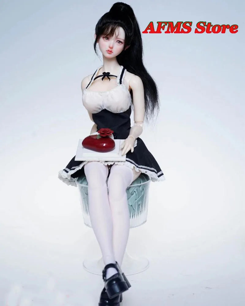 CCN6013 1/6 Women Soldier Sexy Gothic Maid Attire Cosplay Anime Sweet Lolita Servant Uniform Fit 12inch Action Figure Body