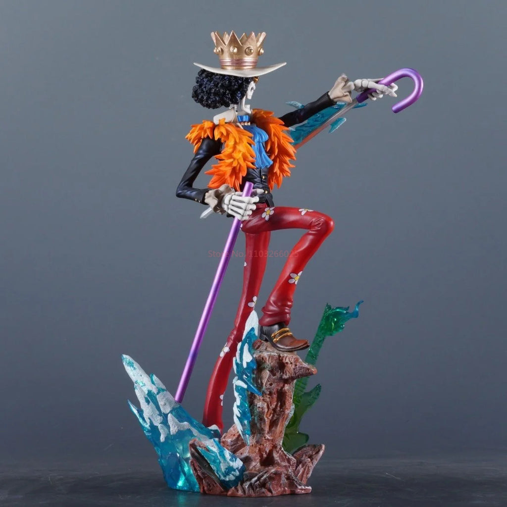【New】33cm One Piece Anime Figure Lx Brook King Of Souls Musician Action Figure Pvc Model Statue Decor Toy Kids Christmas Gifts