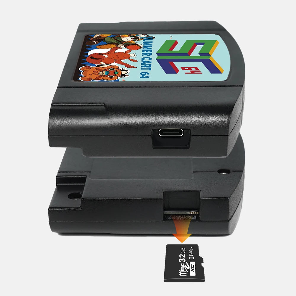 TicKnot 6TG SC64 Game Card SummerCart 64 For Nintendo 64 Game Console 32GB TF Card Built In 5400+ N64/SFC/SNES/NES/GB/GBC Games