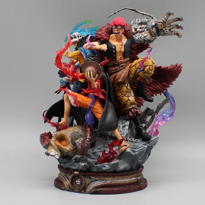 22 см Фигурка от едно парче, трима капитани, аниме фигурка, дете, закон, Луфи, екшън, PVC модел, статуя, кукла, колекция, декорация, играчки, подаръци