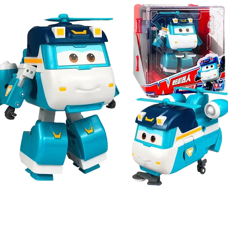 Hot New Super Wings Large Transformation Anime Transformation Flat Robot Action Character Transformation Toy Children'S Gift
