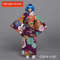 CDtoys CD016 1/12 Female Long Short Kimono Model Soldier Printing Clothes Fit 6'' TBL Action Figure Body Dolls