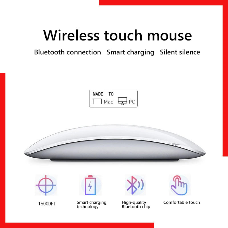 Xiaomi Drahtlose Bluetooth Computer Maus Magie Dual-Modus Stille Wiederaufladbare Touch Schlank Ergonomische PC Mäuse Für Apple Macbook Air
