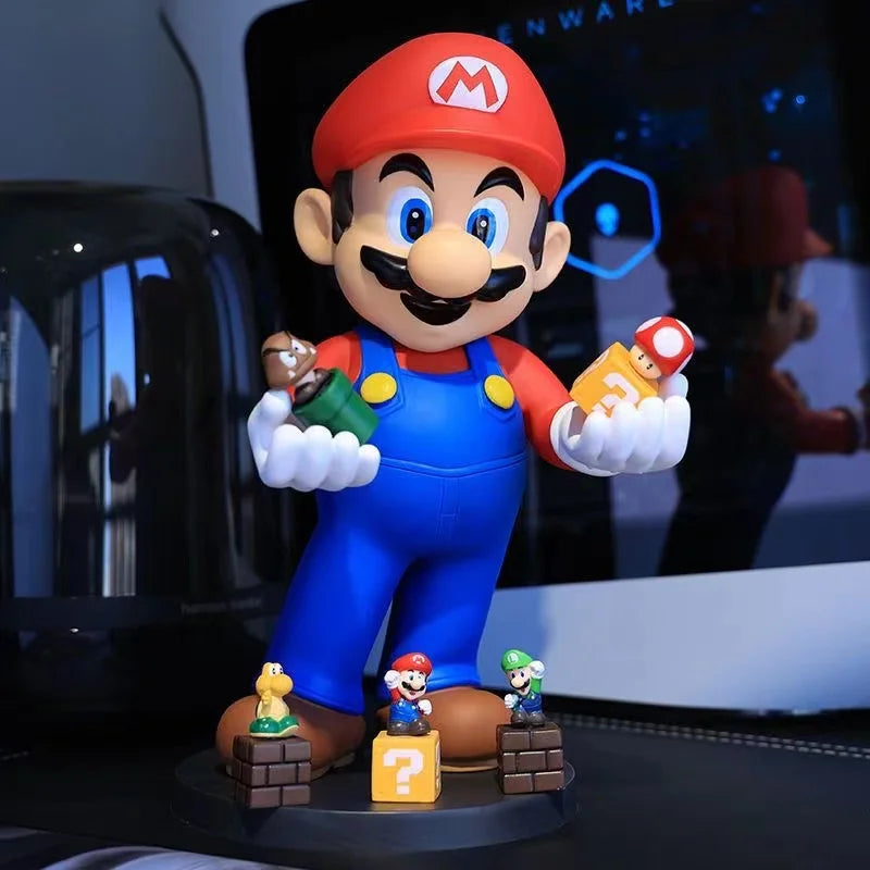 Neu Anime Große Größe Bowser Figuren PVC Bros Hut Kann Nehmen Off Spielzeug modell Für kinder