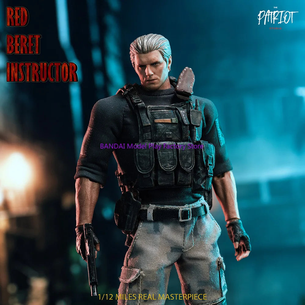In Stock Patriot Studio 1/12 Scale H.C.F Undercover Red Beret Instructor Jack Crowsa 1.0 Full Set 6in Male Action Figure Model