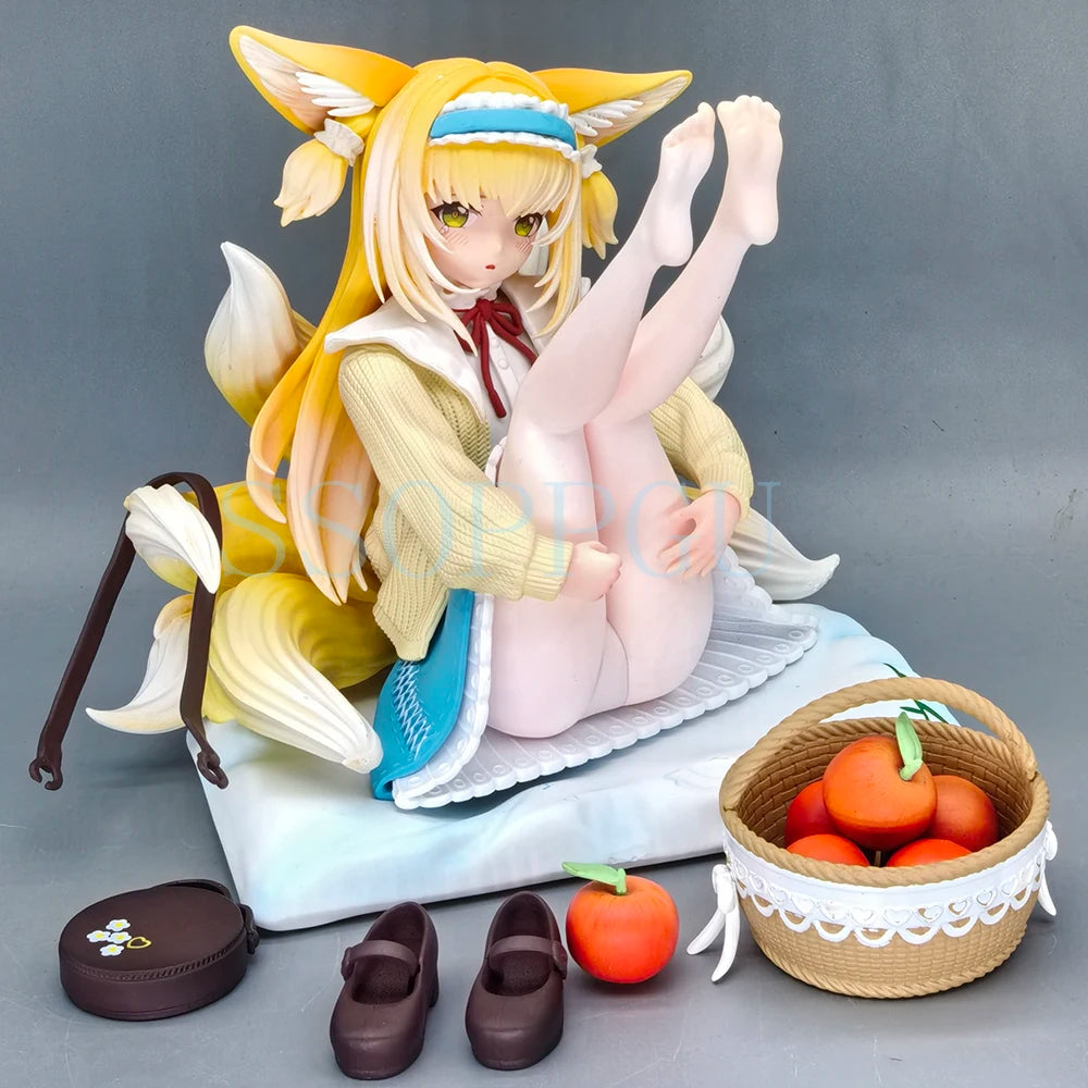 Arknights Figure Suzuran Afternoon Tea 13cm Anime Fox Girl PVC Action Figure Toy Game Statue Collection Model Doll Gifts