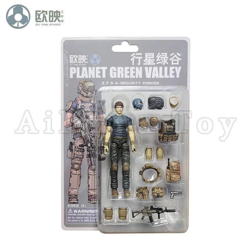 Ou Ying Studio 1/18 Planet Green Valley PGV 3.75inch Action Figure EFSA Male Female Robot Figures Anime Model