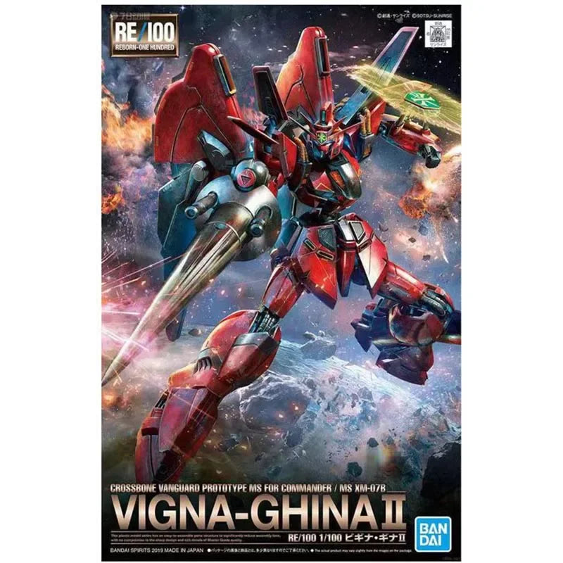 BANDAI Anime RE 1/100 VIGNA-GHINAⅡ F91 GUNDAM New Mobile Report Gundam Assembly Plastic Model Kit Action Toys Figures Gift