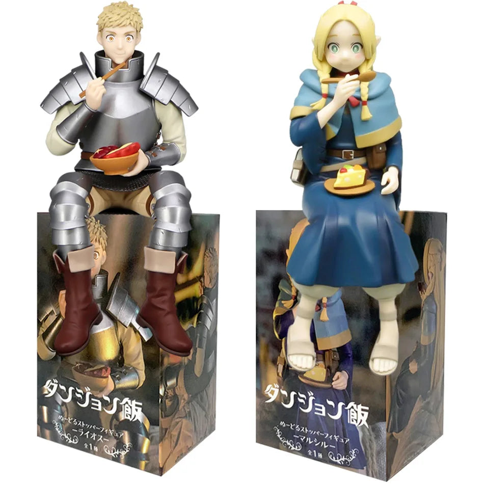 13-15CM Anime Dungeon Laios And Meshi Marcille Donato Figure sit Delicious in Dungeon PVC Model Toy Gift Action Figure Doll