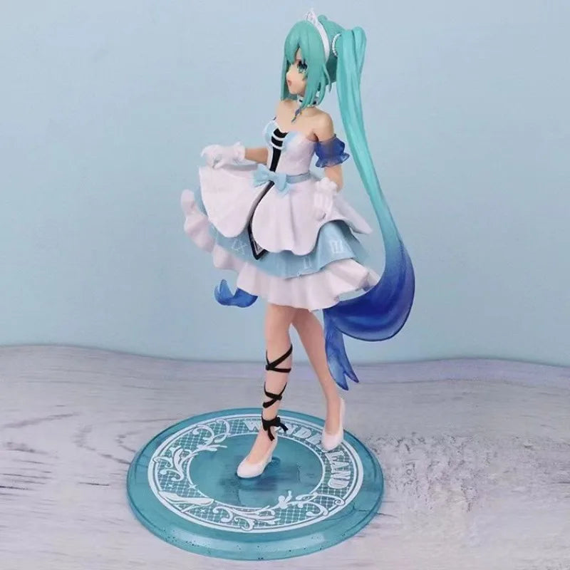 Bandai Anime Figure Cinderella HATSUNE MIKU Doll Action Fairy Tale Fairyland Desktop Ornaments Model Decoration Gifts Animation