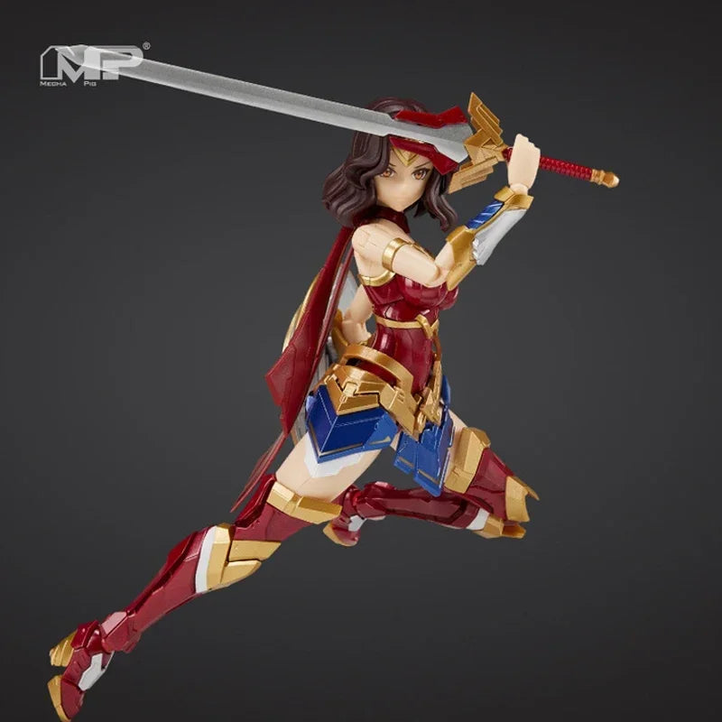 Assemble Original DC Series Wonder Woman Anime Action Dolls, Model Toys, Collectible Models, Accessories, and Children's Gifts