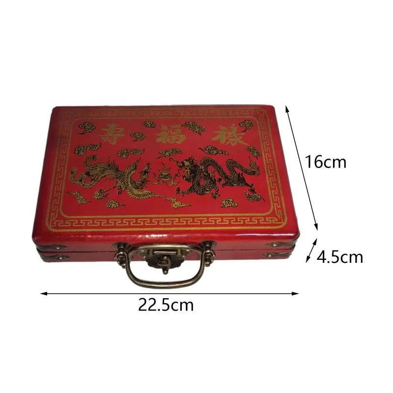 Chinese Culture Mahjong Game Set, Family Game Mahjong With Instructions, Chinese Traditional Mahjong Game With Carrying Bag