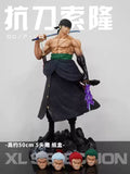 One Piece 73cm Zoro Gk Luffy Large Scale Sculpture Ace Anime Figure Model Desktop Decoration Model Replaceable Head Toys Gifts