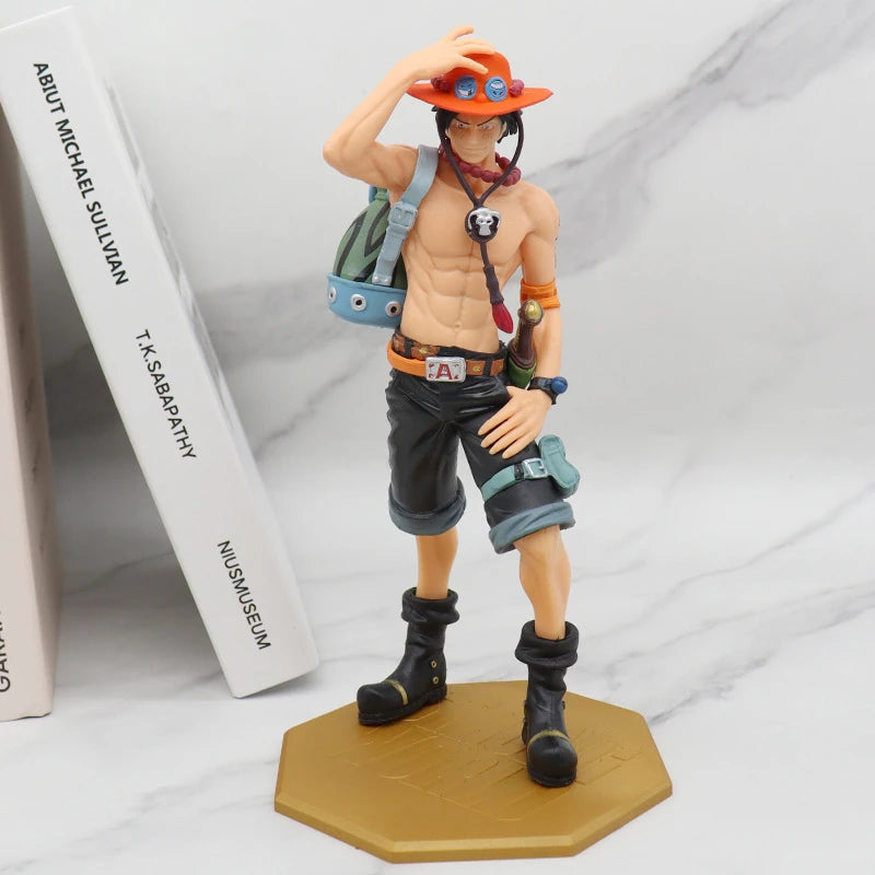 Hot Anime One Piece 10th Anniversary Fire Fist Escal D Ace Luffy Brother Figure Toys Portgas D Ace PVC Action Model Dolls Gifts