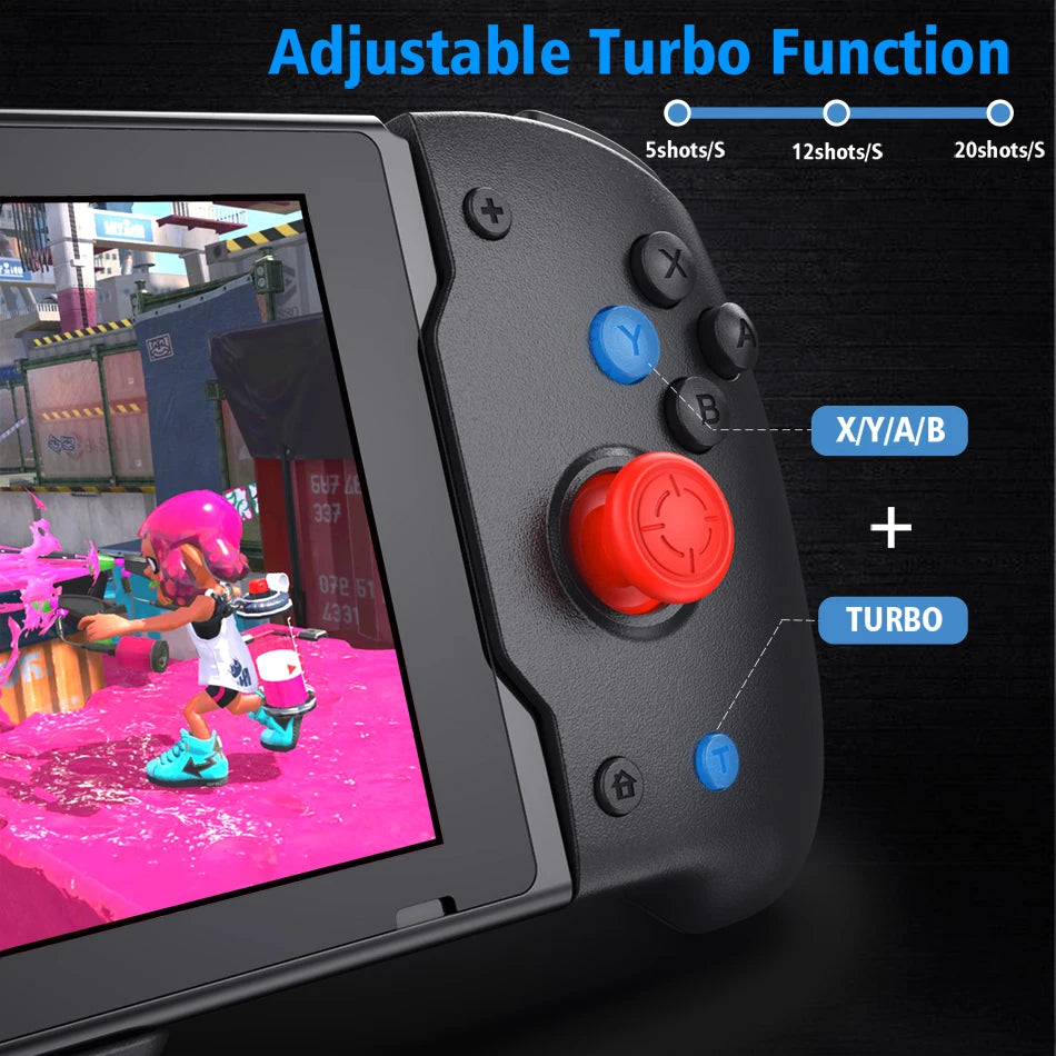 For Nintendo Switch Controller Upgraded Gamepad Fast Charge Double Motor Vibration Built-in 6-Axis Gyro Handle Grip Storage Bag