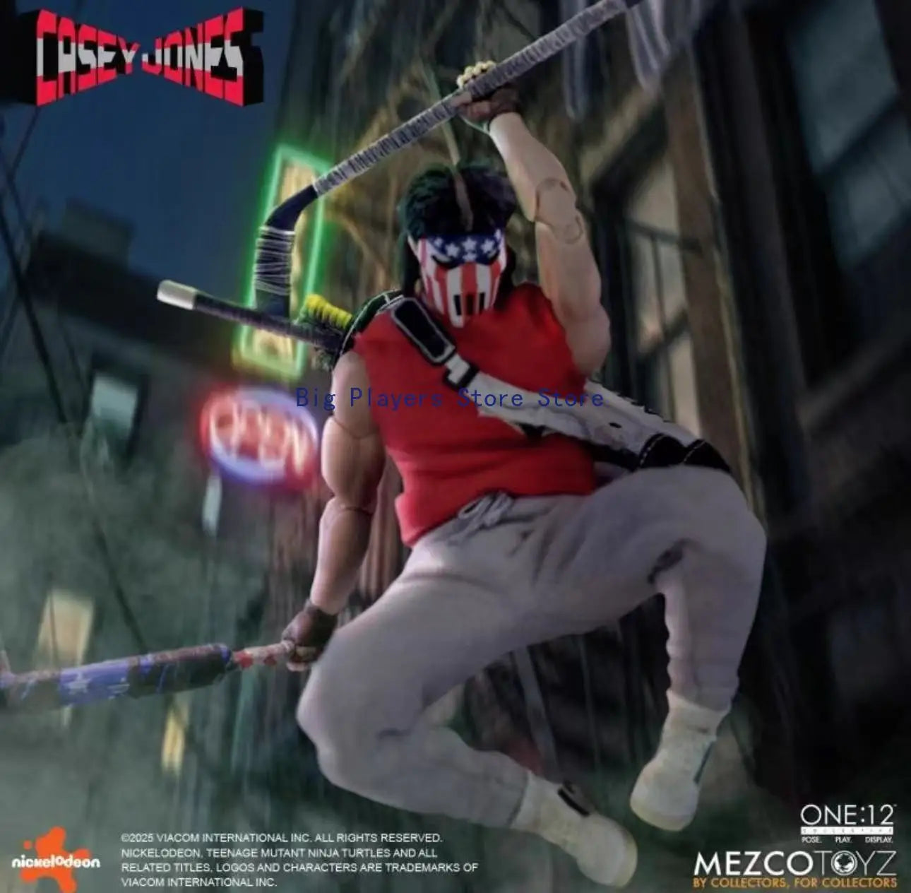 Mezco Casey Jones Teenage Mutant Ninja Turtles Baseball Man Ant 1:12 Doll 6-inch Movable Figure
