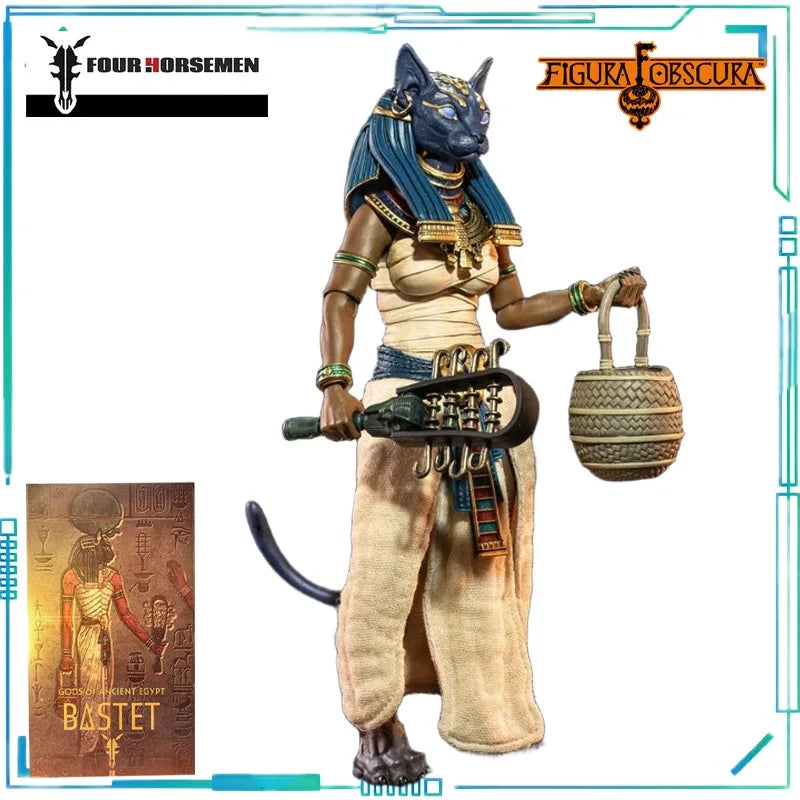 Four Horsemen Studios Genuine Figura Obscura Series BAST Anubis Movable Finished Product Model 1/12 Boy's Gift Collectibles