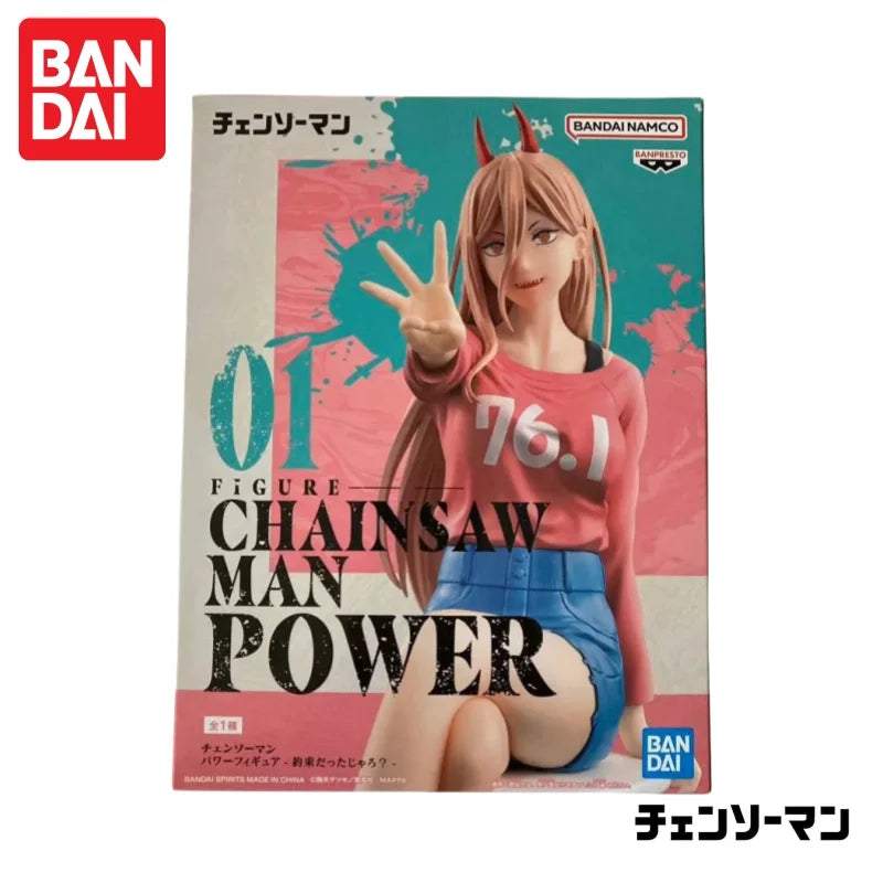 В наличност Bandai Оригинална фигурка Banpresto Chainsaw Man Power Модел кукла Чисто нова Кутия Аниме Фигурки Играчки