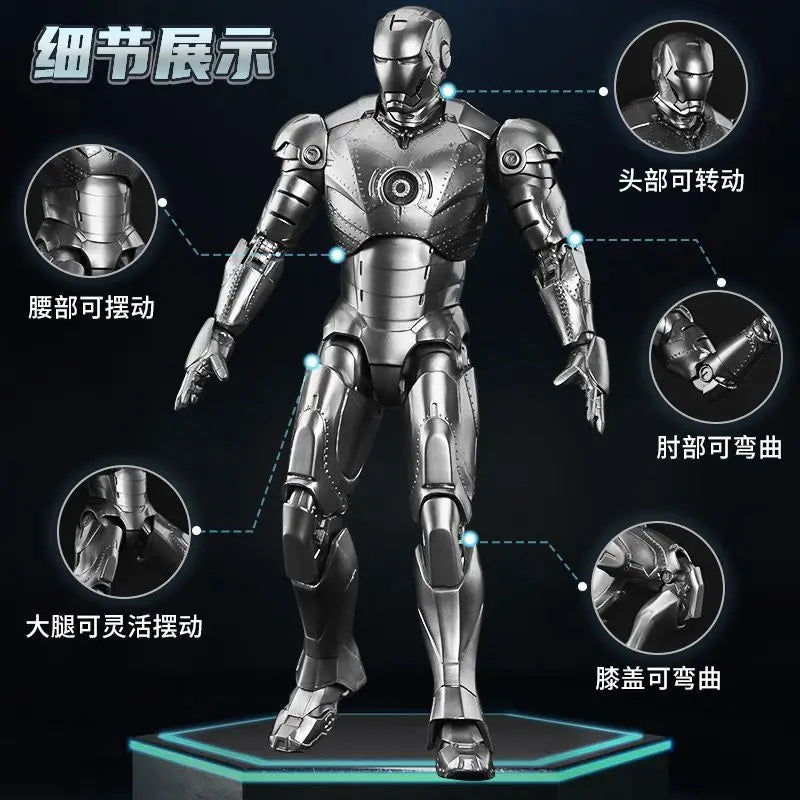 In Stock Fondjoy Iron Man Mk2 Assembled Model Action Figure 1/12 Iron Man Model Collectible Model PVC Model Boys Birthday Gifts