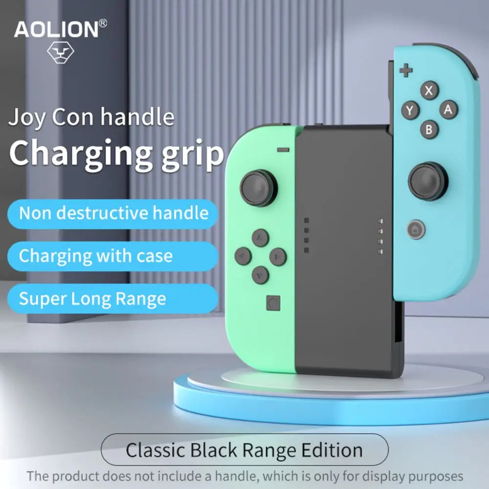 AOLION Portable Switch joncon Charging Grip Compatible With OLED 3400mAh Ultra Long Battery Life Stylish Gaming Accessory