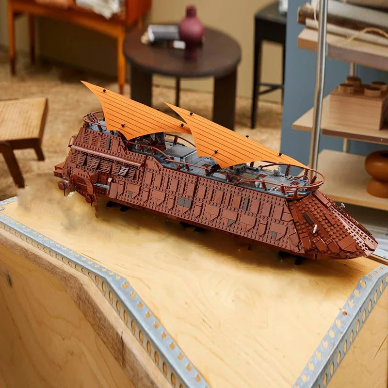 3942pcs Sarlacc Pit Showdown Jabba's Sail Barge Star Battle Puzzle Assembly Model 75397 Bricks For Adult Kids Birthday Gifts