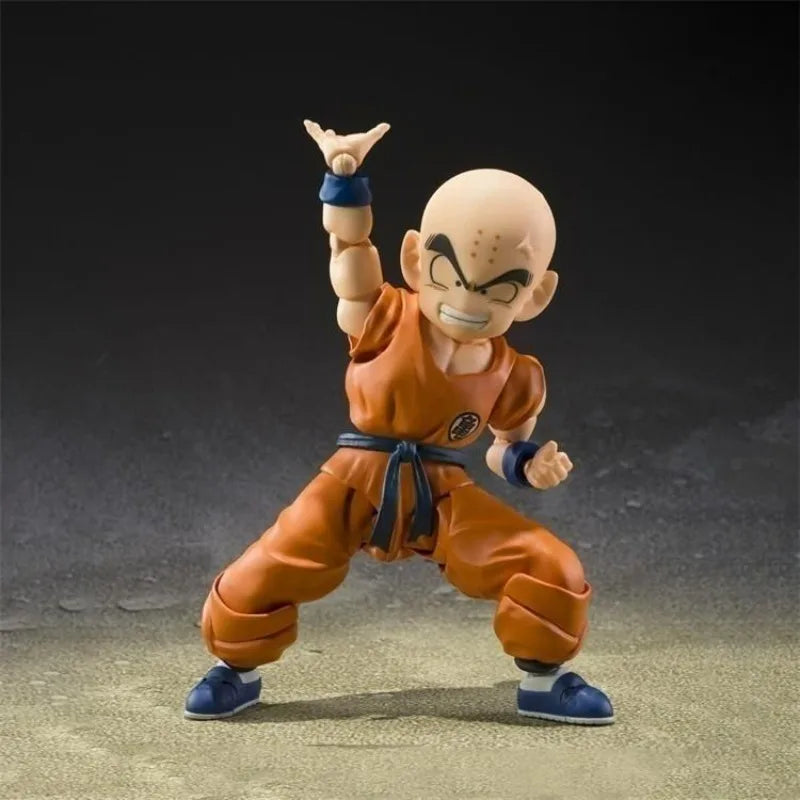 In Stock Genuine Bandai Dragon Ball Z Model Kit SHF Krillin Son Goku’s Old Friend Anime Action Figure Collection Finished Model