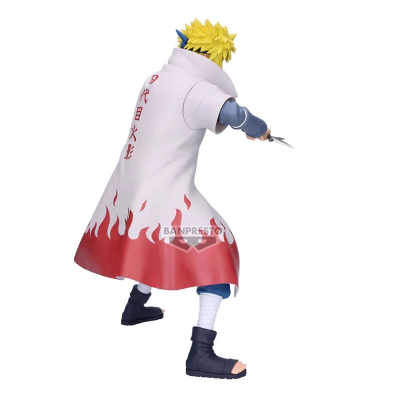 Original Genuine Bandai Banpresto Grandista Naruto 23cm Namikaze Minato Action Figure Model Kits Kids Gift Genuine Anime Model