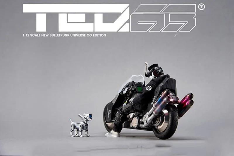 Devil toys Quiccs 1/12 Scale Mini TEQ63 SRCH K9 Dog Motorcycle with Movable Action Figure Set Model for Fans Holiday Gifts