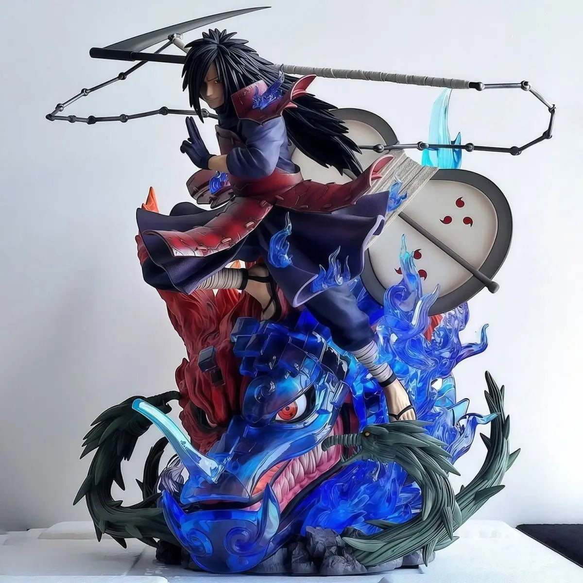 45cm Jt Statue Dandai Naruto Uchiha Madara Model Toys Majestic Susanoo Madara Anime Model PVC Desktop Decorations Boys Gifts