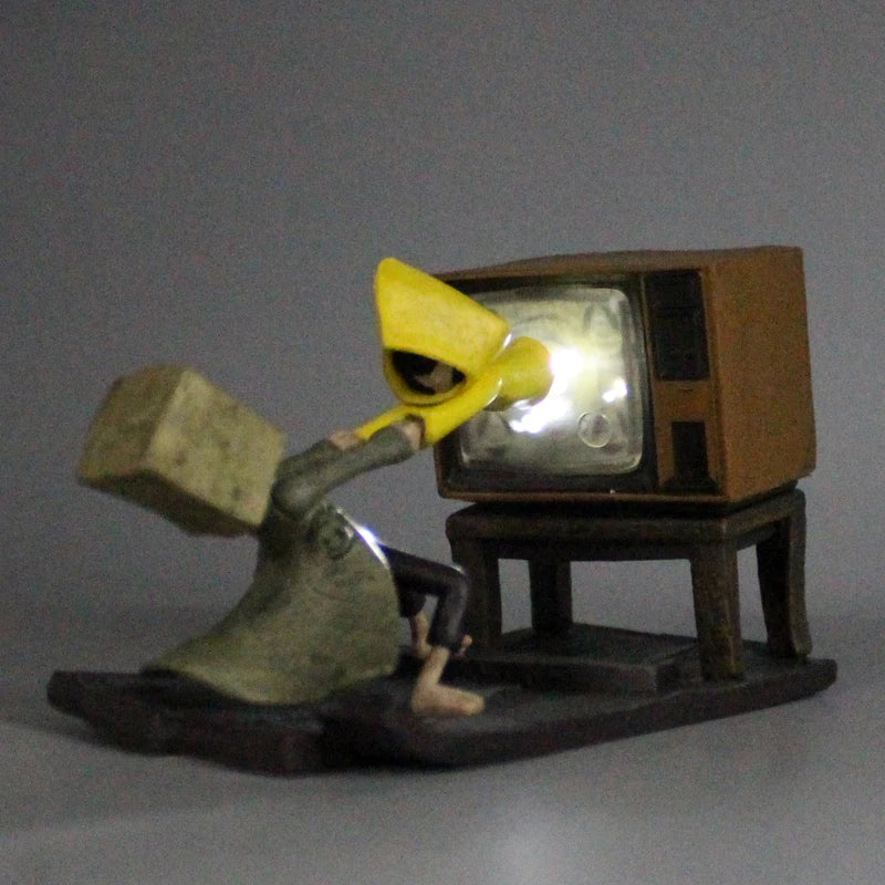 Little Nightmares II Аниме игра Фигурка Mono Six Светещ анимационен герой PVC Модел Настолна колекция Хелоуин Детски играчки Подаръци
