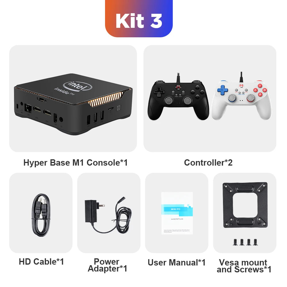 Retro-Videospielkonsole WIN 11 Pro &amp; Batocera OS N100 MINI PC Box 2TB Festplatte 52000+ Spiele 80+ Emulatoren für PS3/PS2/PS1/WII