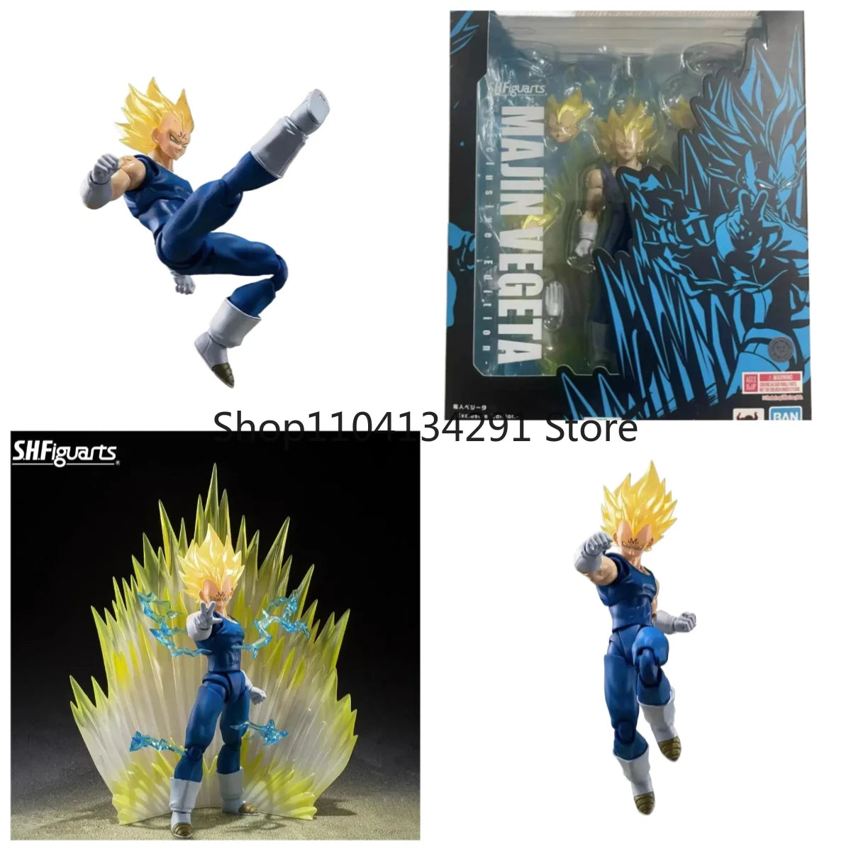 In Stock Original Bandai Sh Figuarts Dragon Ball Z Majin Vegeta Action Figure Exclusive Edition Model Toys Pvc Gift Anime Figura