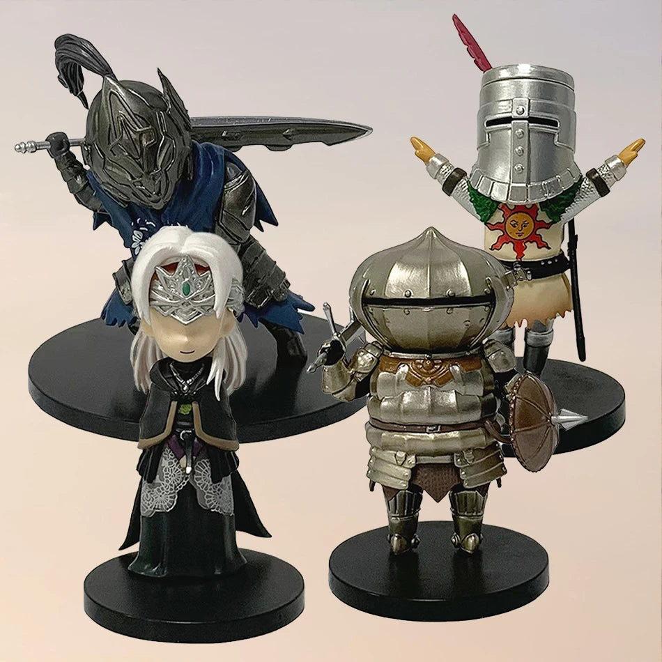 In stock Anime action figure Dark Souls Q version Solaire Artorias Ornstein Fire Keeper, Anime doll, toy model for child gifts