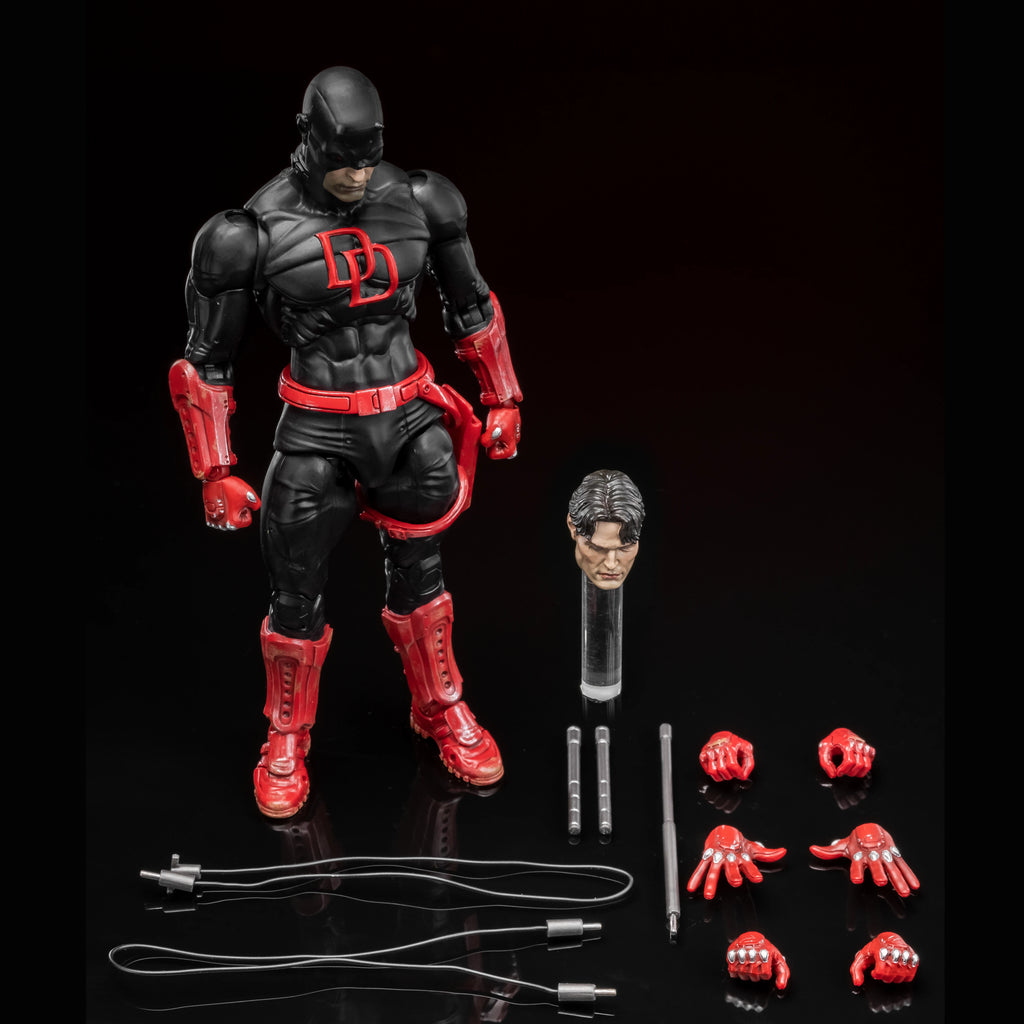 In Stock - FlefToys Marvel Daredevil Classic Red Shadowland Reborn Black 8" Action Figure Devil Defenders Matt Murdock Legends