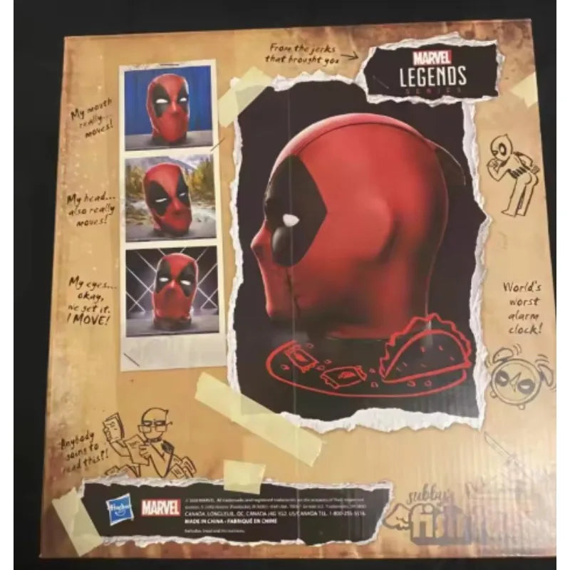 Original Hasbro Marvel Legends Series DEADPOOL Premium Head Anime Figures Collection Toys Models