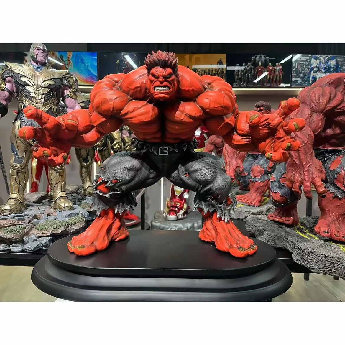 In Stock 50cm Height Hulk Red Hulk Figure Marvel Anime Figures Collection Desktop Ornament Decorations Best Gifts for Childrens