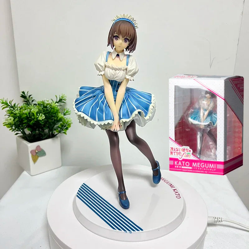 24cm Saekano: How to Raise a Boring Girlfriend Anime Figure Maid Megumi Kato Action Figure Kato Megumi Figurine Adult Doll Toys