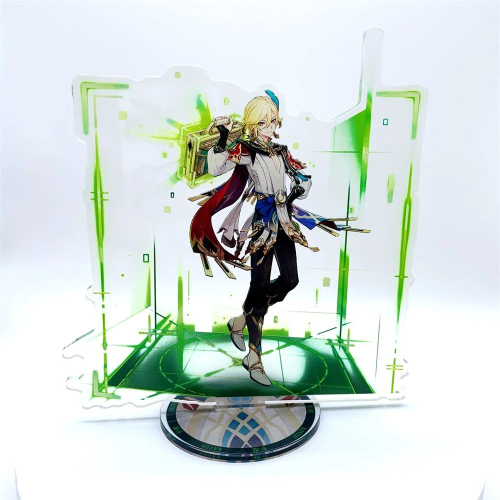 Anime Figur Genshin Impact Furina Arlecchino Xiao Yae Miko Yelan Acryl Stand Modell Platte Schreibtisch Dekor Stehende Zeichen Fans Geschenk