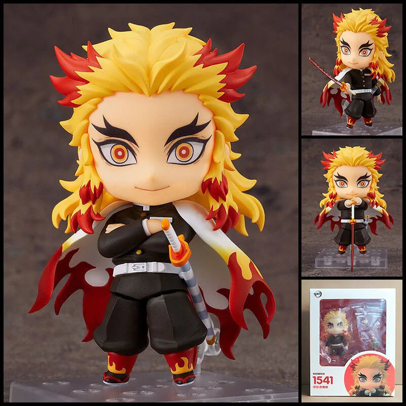 Demon Slayer Anime Series Action Figures Set - Tanjirou Nezuko Zenitsu Inosuke And Kyoujurou Collectible Dolls Gift