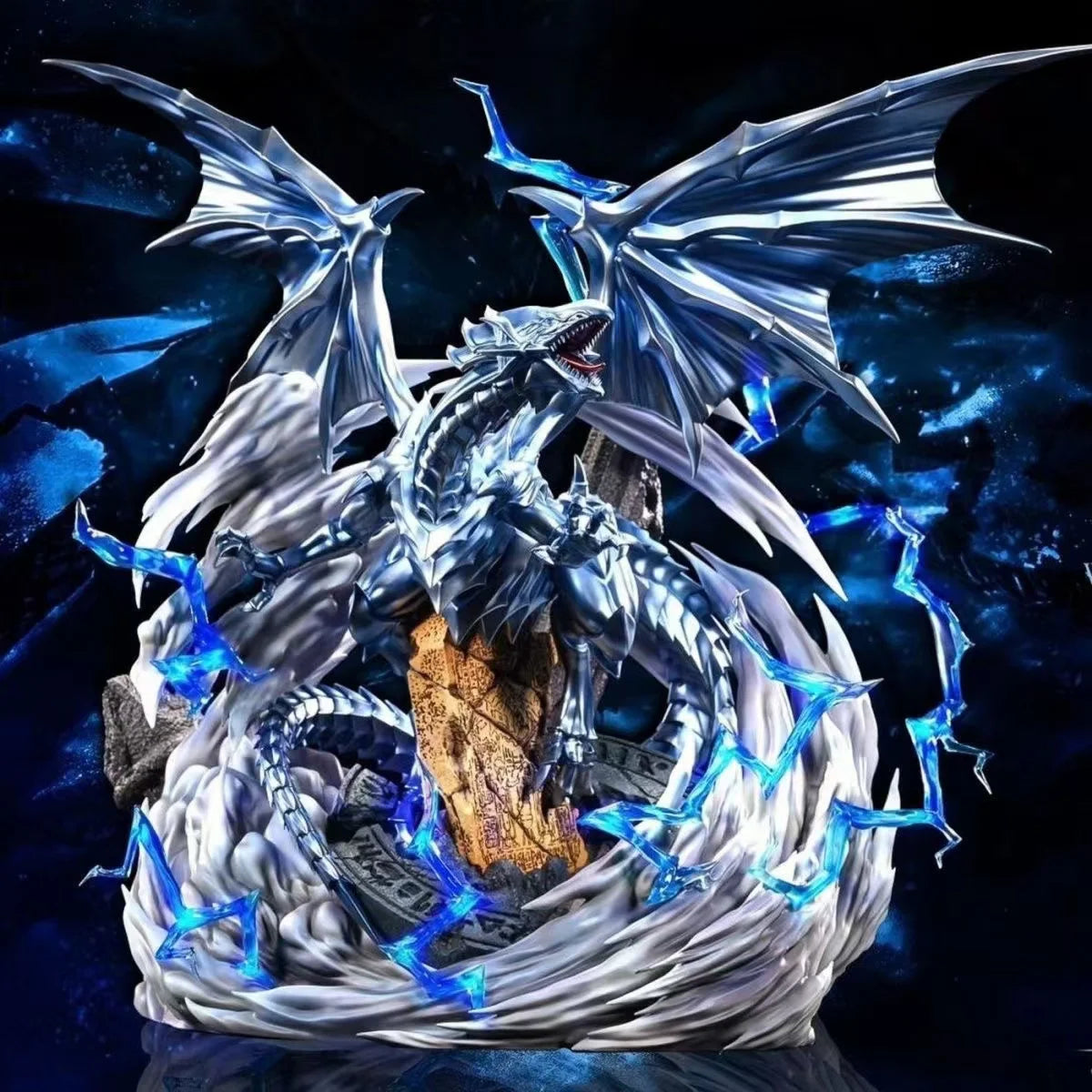 MegaHouse Yu-Gi-Oh! Blue-Eyes White Dragon Anime Themed Collectible Figure Scene Model Gift for Tabletop Gng