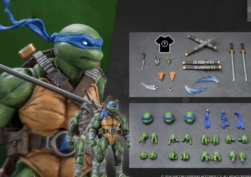 Original Lingjihun 1/12 Ninja Raphael Leonardo Action Figure Pvc Figurine Collect Hobby Toy Christmas Gift  Anime Fans In Stock